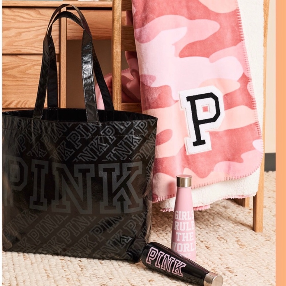 PINK victoria’s secret black tote bag